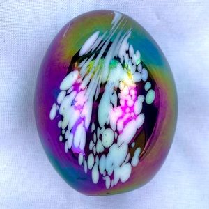 Iridescent Glass Egg 3 inches